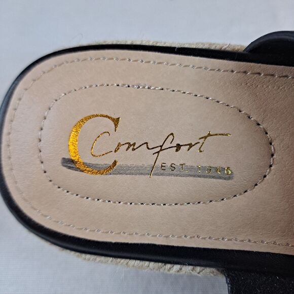 C Comfort est. 1946 Espadrilles Womens 7M Studded Platform White Faux Leather - Picture 7 of 10